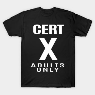 Vintage Movie Age Rating - X for restricted T-Shirt